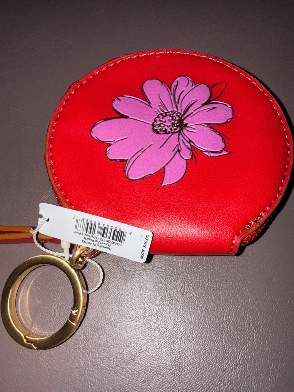 Vera Bradley round zip pouch